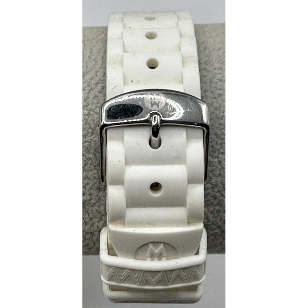 Michele MWW12F000055 Women's Analog Watch Zebra Dial Silver Tone‎ Black & White